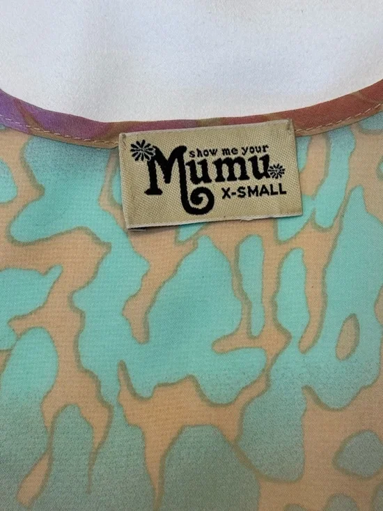 Show Me Your Mumu V-Neck Pastel Ombre Cheetha Print Tunic Size XS - Picture 9 of 11